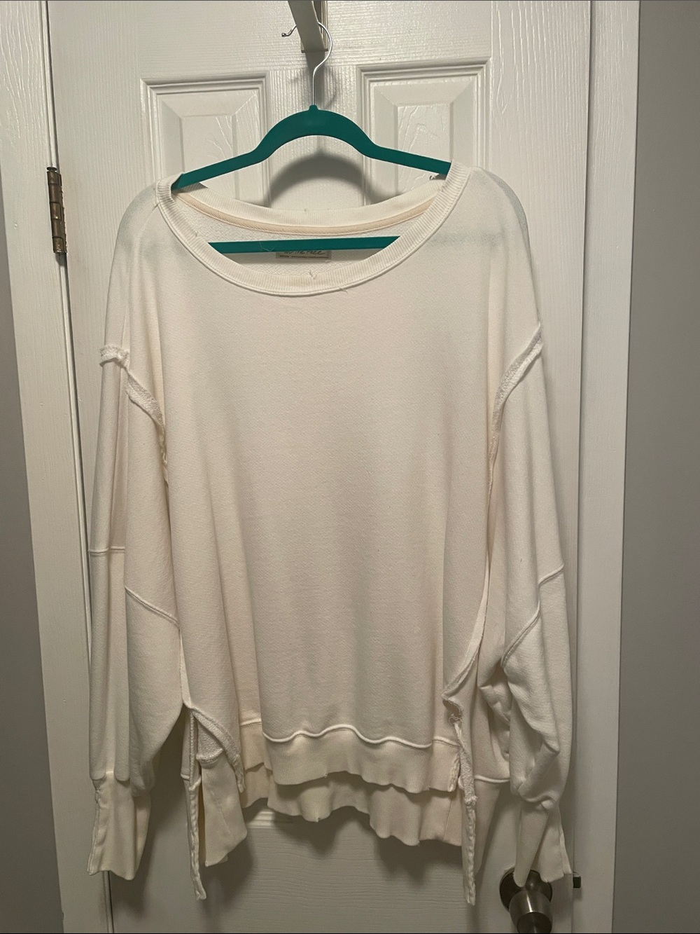 Women's Cream Lightweight Boatneck Pullover Top By Free People M